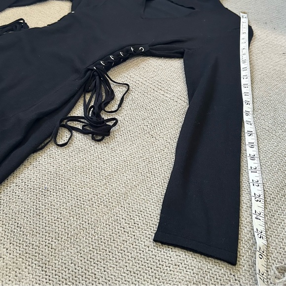 Dark Academia Long Sleeve Goth Mini Dress - Picture 14 of 16